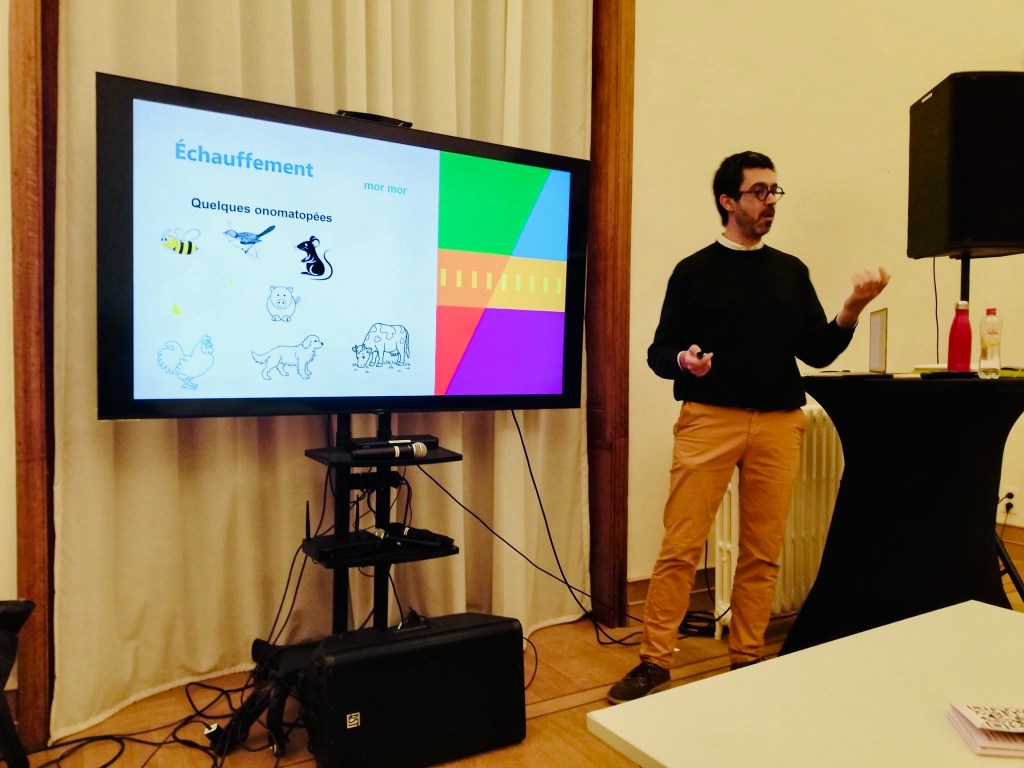 Atelier d’initiation au roumain et rencontre littéraire à Bruxelles — Palais de la Bourse, février 2026.